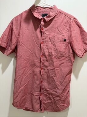 O'Neill Men's Short-Sleeve Button-Up Shirt in Rose